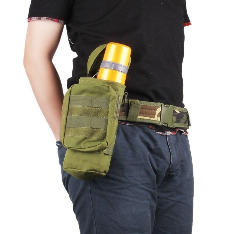 Outdoor Water Bottle Pouch - Tactical Molle Kettle Case