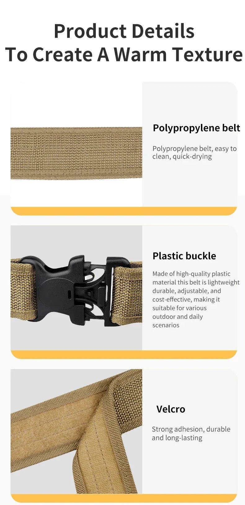 Quick Release Tactical Belt - Combat Belt for Outdoor Activities
