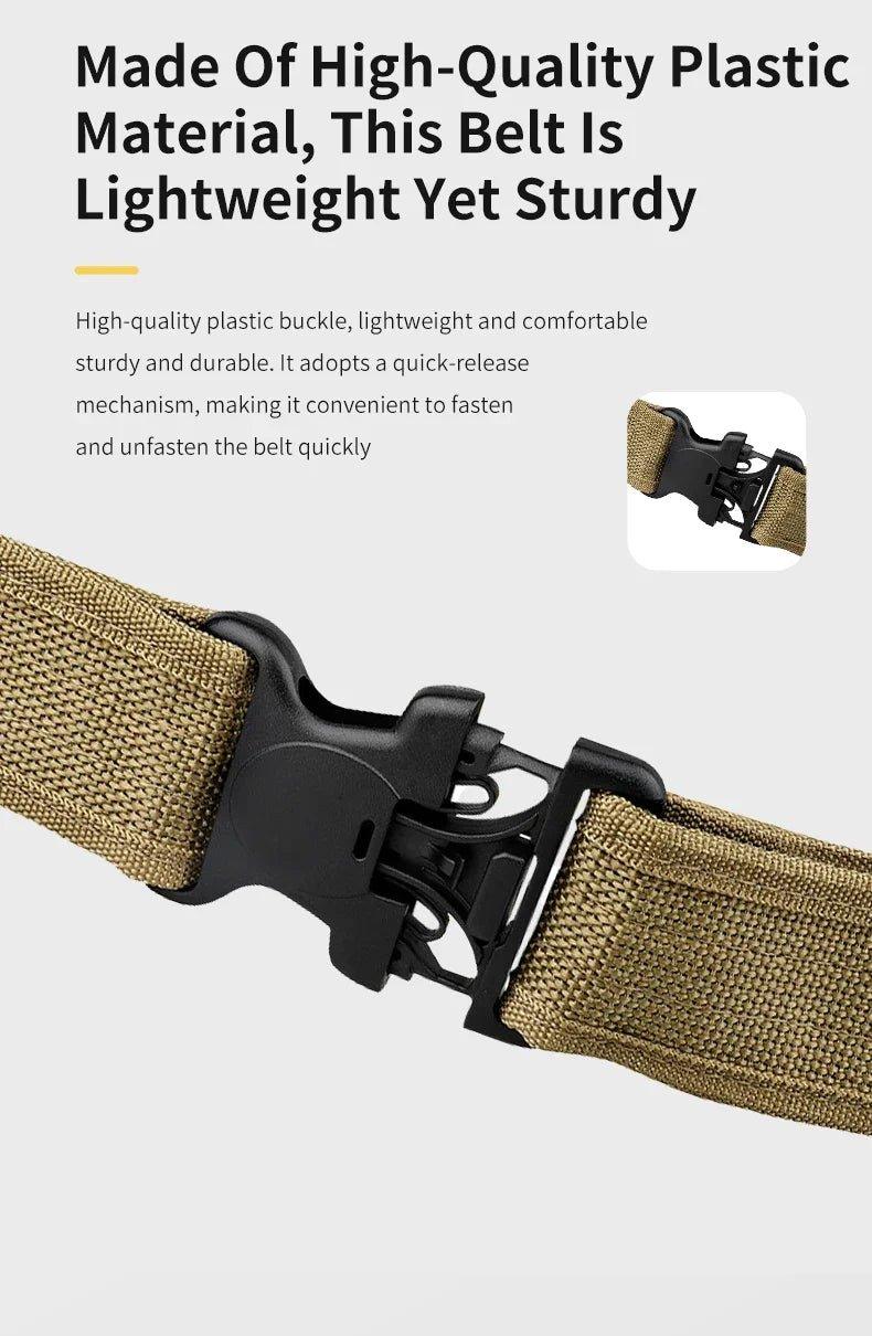 Quick Release Tactical Belt - Combat Belt for Outdoor Activities