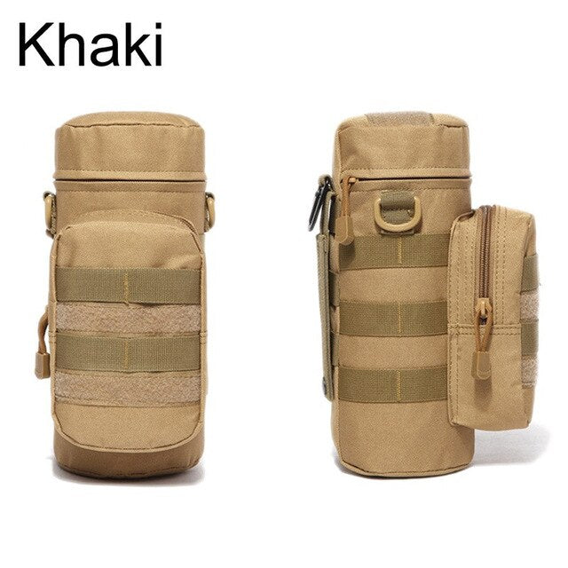 Outdoor Water Bottle Pouch - Tactical Molle Kettle Case