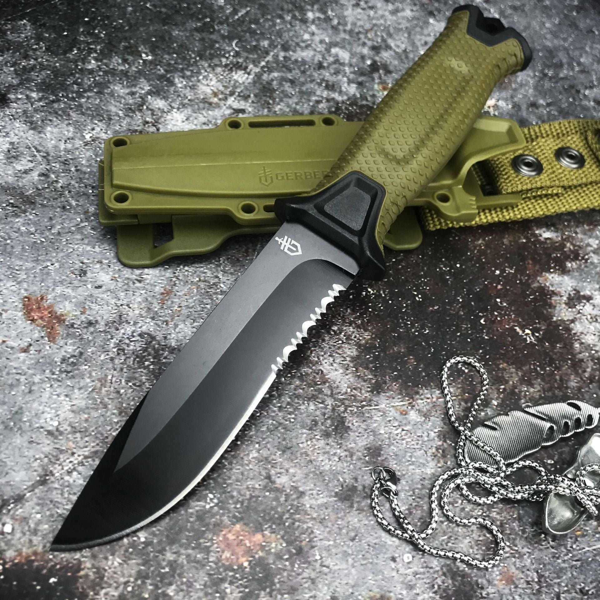 Goebel Infantry Outdoor Tactical Survival Knife - EDC with OWB Sheath