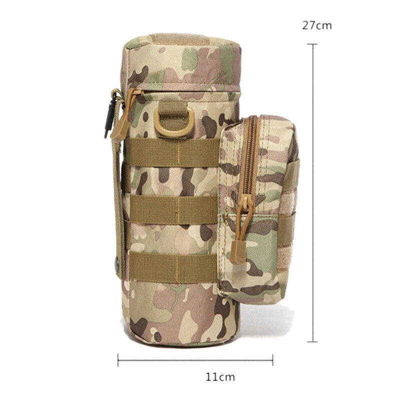 Outdoor Water Bottle Pouch - Tactical Molle Kettle Case