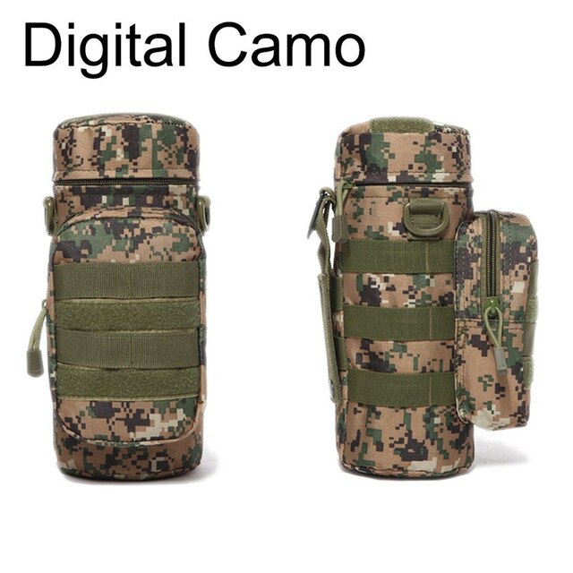 Outdoor Water Bottle Pouch - Tactical Molle Kettle Case