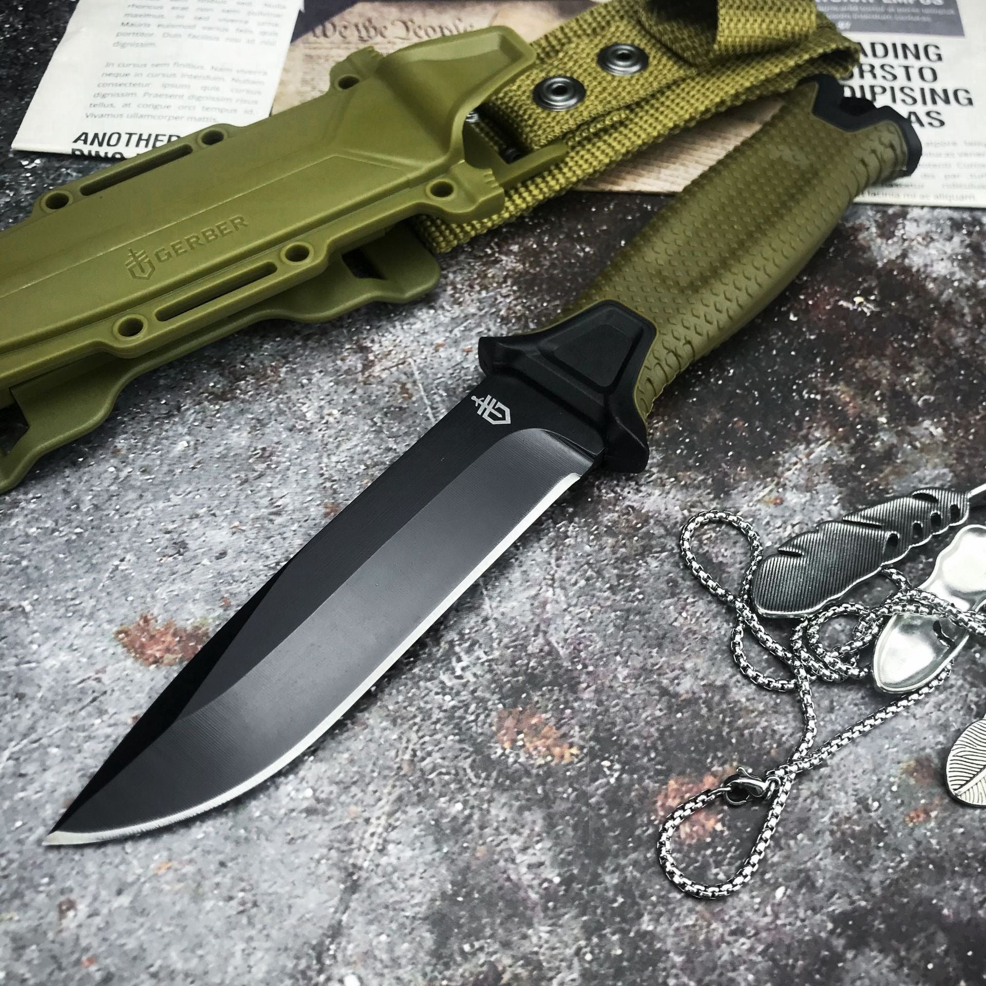 Goebel Infantry Outdoor Tactical Survival Knife - EDC with OWB Sheath