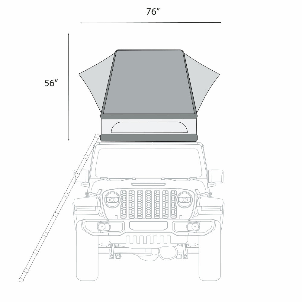 ÖVRLNDR 2P ROOF TOP TENT (Tan) - Universal Rooftop Tent